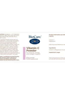 vitamin c powder label